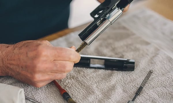 How To Clean A Pistol In Text Image