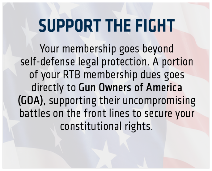 SUPPORT THE FIGHT  Your membership goes beyond self-defense leg